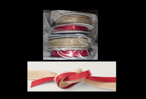 Stampin Up SILVER & WHITE 1/2" SHEER RIBBON Lot of 4 Spools NEW Pkgs #162149 - Picture 1 of 1