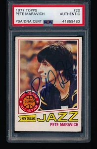1977 Topps Signed Autographed 'PISTOL' PETE MARAVICH #20 PSA/DNA A - Picture 1 of 2