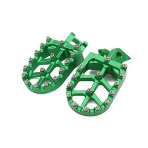 Motorcycle Foot Pegs Pedals Rests For KX125 KX250 1997 1998 1999 2000 2001 Green - Picture 1 of 10