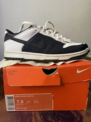 Nike Dunk Low CL Jordan Pack 304714-442 Para hombres Obsidiana/Blanco Zapato Talla US 7.5 Foto 1 de 4