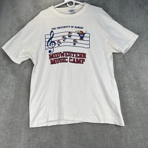 Vintage Made In The U.S.A Single Stitch KU Kansas Jayhawk Music Tshirt Size XL - Picture 1 of 8