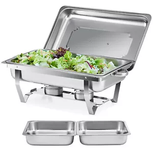 2in1 1/2&1/1 Chafing Dish Buffet Starter Set Warmhaltebehälter Speisewärmer - Bild 1 von 8