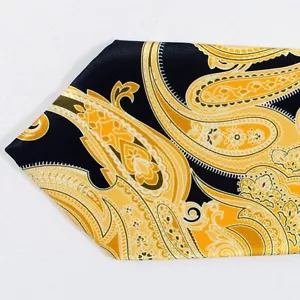 Cravatta 100% Nuova VITALIANO PANCALDI Giallo Arancio Cravatta Paisley 230892 - Foto 1 di 5