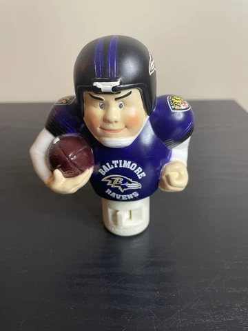 VTG Baltimore Ravens Night Nite Light Running NFL Football Player Helmet Plug ln Cover
