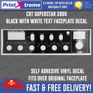 CRT SUPERSTAR 3900 BLACK cb radio faceplate Decal Sticker bezel adhesive vinyl - Picture 1 of 5