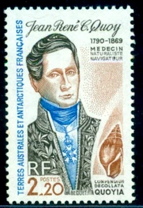 1990 J. R. C. Quoy, doctor, naturalista, marinero, caracol, TAAF, M.261, nuevo técnico - Imagen 1 de 1