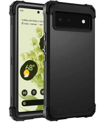 MACROCENTER For Google Pixel 6 / 6 Pro 3 in 1 Hybrid Heavy Duty ShockProof Rubber Case