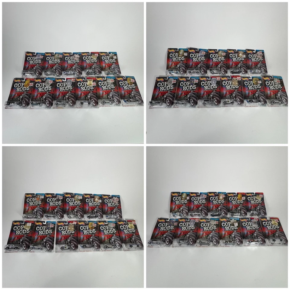 Vtg Hot Wheels Lot of 11 Cop Rods Carded Blister Pack New on Card, Series 1 & 2 - Image 1 of 1