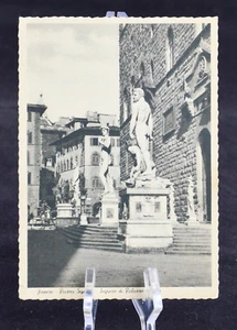 Postcard Firenze Piazza Signoria Ingresso di Palarro Vecchio Florence Italy BW - Picture 1 of 2