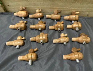 14 New Wood Wooden Beer Whiskey Keg Barrel Tap handle Spigot Spout - Picture 1 of 9