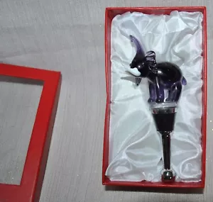 NUOVO FITZ & FLOYD tappo vino GLASS MENAGERIE LTD SCATOLA REGALO ELEFANTE FORTUNATO - Foto 1 di 4