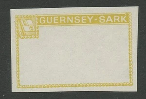 Guernsey SARK 1964/5 YELLOW Imperf FRAME PROOF UM ** MNH - Bild 1 von 1