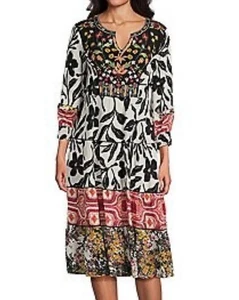 John Mark schwarz-weiß besticktes Kleid Größe Medium - Bild 1 von 3