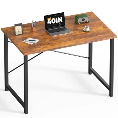 40 Inch Home Office Computer Wood Writing Study Desk with X-Shaped Reinforcement - Image 1 of 4