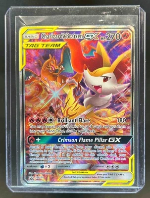 2016-19 Pokemon SM Black Star Promos Charizard & Braixen Tag Team #SM230 - Image 1 of 2