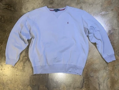 Sudadera De Colección Polo Ralph Lauren Talla XL Azul Claro Bebé y Rosa Cuello Redondo Poni Foto 1 de 4