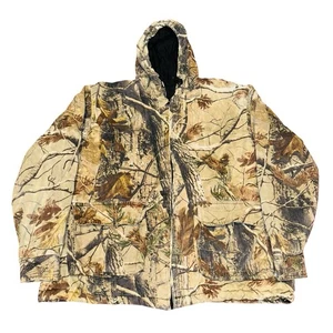 Vintage Realtree Camo Jacket Mens XL Hooded Full Zip Front Pocket Camouflage - Picture 1 of 5