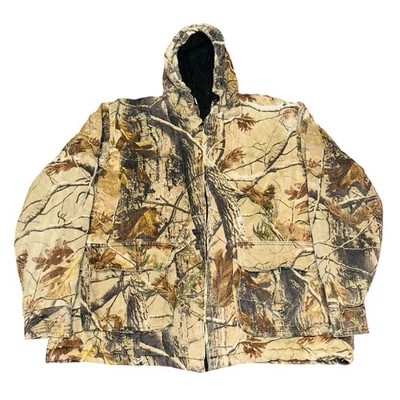 Vintage Realtree Camo Jacket Mens XL Hooded Full Zip Front Pocket Camouflage - Image 1 of 4
