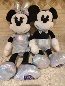 Disney 100 Years of Wonders Minnie & Mickey Mouse Large Plush 17" - Picture 1 of 6