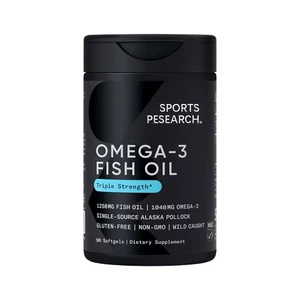 Triple Fuerza Omega 3 Aceite de Pescado Burpless Suplemento EPA DHA Ácidos Grasos 90 ct - Imagen 1 de 5
