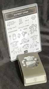 Juego de estampillas y perforadores de vacas lindas estampilladas - Imagen 1 de 2