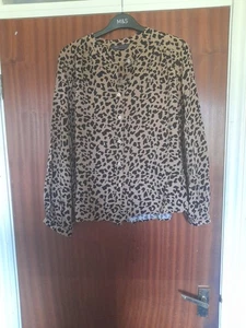 M&S Brown Leopard Print Top Size 18 Never Worn - Picture 1 of 1