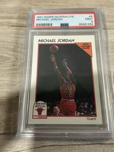 1991 Hoops McDonald’s #5 Michael Jordan PSA 9 Mint - Bild 1 von 2