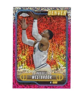 RUSSELL WESTBROOK 2024 TOPPS CHROME PINK SPECKLE REFRACTOR #125 19/350 $25 - Picture 1 of 1