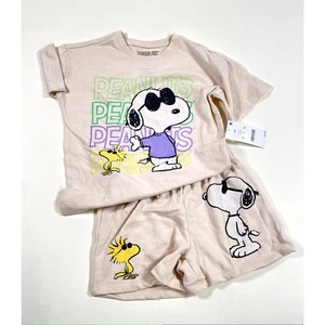 PEANUTS SNOOPY KIDS TEE/SHORTS SET SIZE 5T - Picture 1 of 4