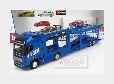 1:43 BURAGO Volvo Fh16 Xl 750 Truck Car Transporter +Porsche 911 991-2 BU31463 - Immagine 1 di 2