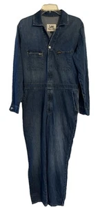 Lee Vintage Modern Denim Coveralls Union-Alls Size Large Workwear Jumpsuit - Picture 1 of 18