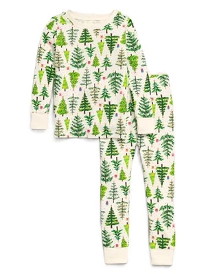 New Old Navy Two Piece Christmas Trees PJS Unisex Pajama Set Size 2T NWT - Image 1 of 3