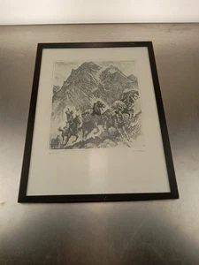 R.H. Palenske cavallo di montagna incorniciato stampa Talio Crome firmata - Foto 1 di 10