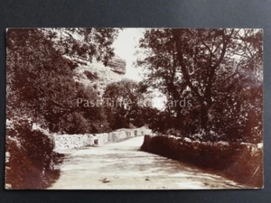 Isle of Wight: ROAD THROUGH THE LANDSLIP - Old RP Postcard - Picture 1 of 2