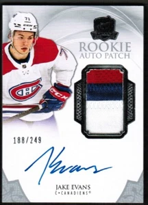 2020-21 Upper Deck The Cup #134 Jake Evans Rc Rookie Auto Patch 3 Clr /249 - Picture 1 of 4