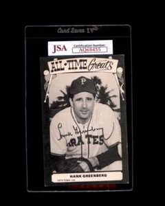 Hank Greenberg JSA Coa Signed Vintage TCMA Postcard Autograph - Picture 1 of 1