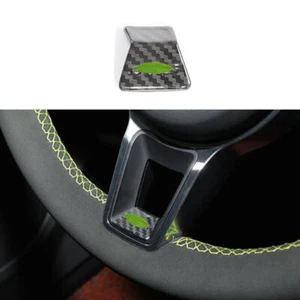 For Porsche Cayenne 2018-2023 ABS Carbon Fiber Steering Wheel Decor Cover Trim - Picture 1 of 9