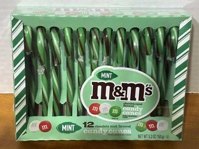 Bastones de caramelo con sabor a menta chocolate M&M's 12 unidades 45 calorías NUEVO Foto 1 de 4