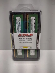 A-Tech 8GB 2x 4GB 1Rx4 PC3-10600R DDR3 1333 ECC RDIMM REG Server Memory RAM Kit - Picture 1 of 2