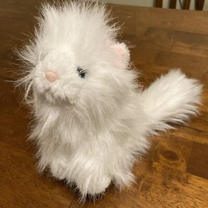 Ganz Webkinz Persian White Cat Kitty 8" Plush Stuffed Animal Blue Eyes No Code S - Picture 1 of 9