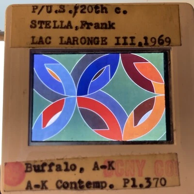 Diapositiva de arte Frank Stella "Lac Laronge III" minimalismo 35 mm Foto 1 de 3