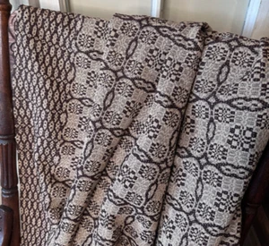 New Primitive Colonial Tan BROWN KING COVERLET Bedspread Cover - Picture 1 of 1
