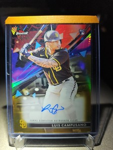 2021 Finest #FA-LC Luis Campusano #'d 28/50 Auto Gold Refractor Padres 
