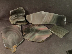 ~RW~ "REBANADAS DE OBSIDIANA ARCO IRIS" SIN PULIR ~~ TRABAJO DE CORTE o JOYERÍA - Imagen 1 de 5