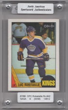1987-88 O-Pee-Chee Rookie Nasa 9 Luc Robitaille Rookie Los Angeles Kings #42