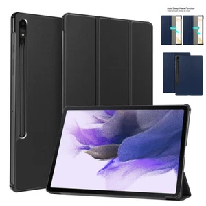 For Samsung Galaxy Tab S7 FE/S8+/S7+ Case Magnetic Leather Kickstand Smart Cover - Picture 1 of 17