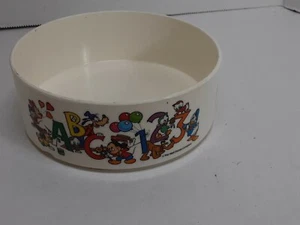 Vintage Disney Mickey Mouse & Friends Superseal Bowl w/ ABC's & 123's - Picture 1 of 4