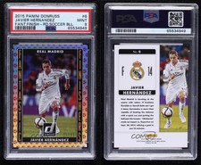 2015 Donruss Fantastic Finishers Red Soccer Ball /49 Javier Hernandez PSA 9 MINT