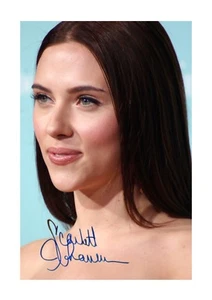 Scarlett Johansson (3) A4 signed photograph poster. Choice of frame. - Picture 1 of 10