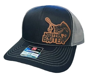 Master Baiter Angeln Leder Patch Snapback - viele Farben - Bild 1 von 3